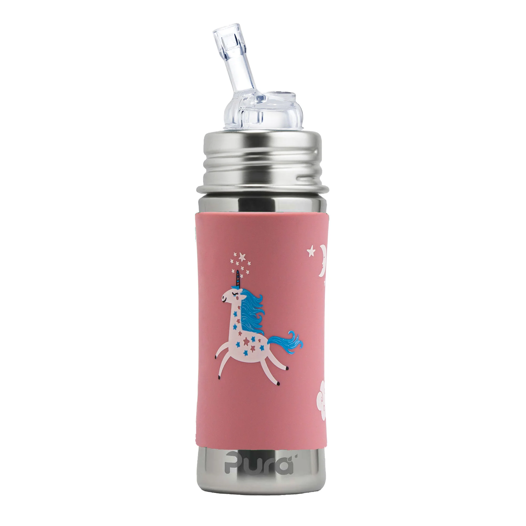 Pura nerezová fľaša so slamkou 325ml - Unicorn