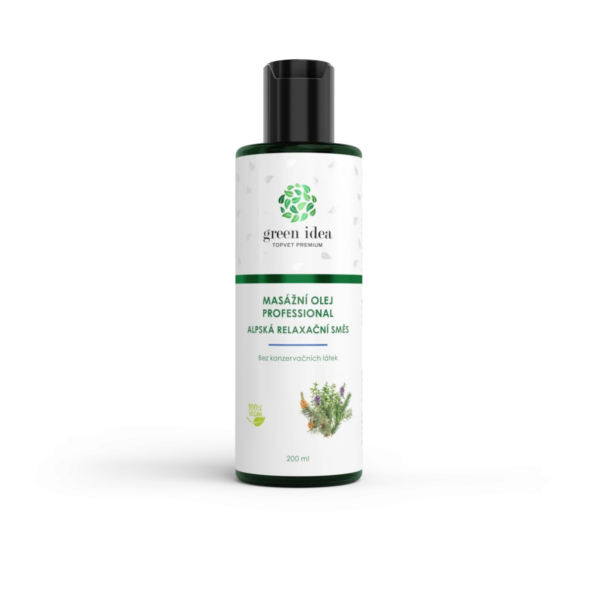 Alpská relaxačná zmes masážny olej 200 ml - Green idea