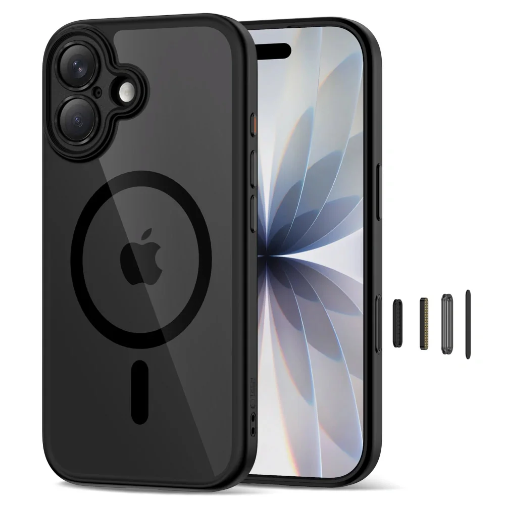 Tech-Protect MagPeak MagSafe CC kryt na iPhone 17, čierny