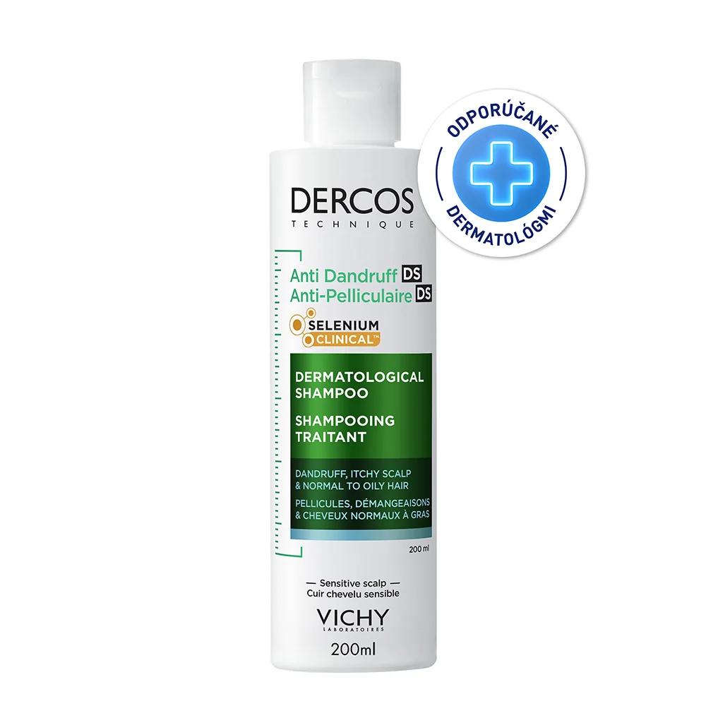 Vichy DERCOS DS šampón proti lupinám - MASTNÉ 200 ml