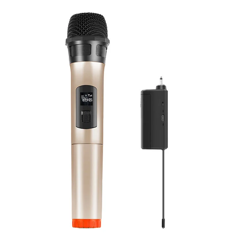 PULUZ PU628J UHF bezdrôtový mikrofón, zlatý