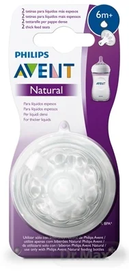 AVENT Cumlík na fľašu Natural č.6 1×2 ks, silikónový cumlík
