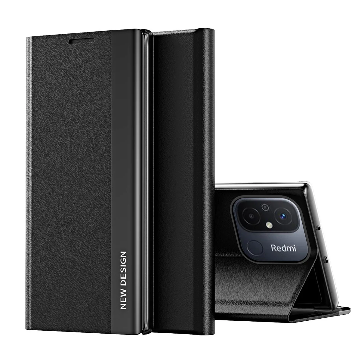 MG Sleep Case knižkové puzdro na Xiaomi Redmi Note 12 Pro Plus čierne