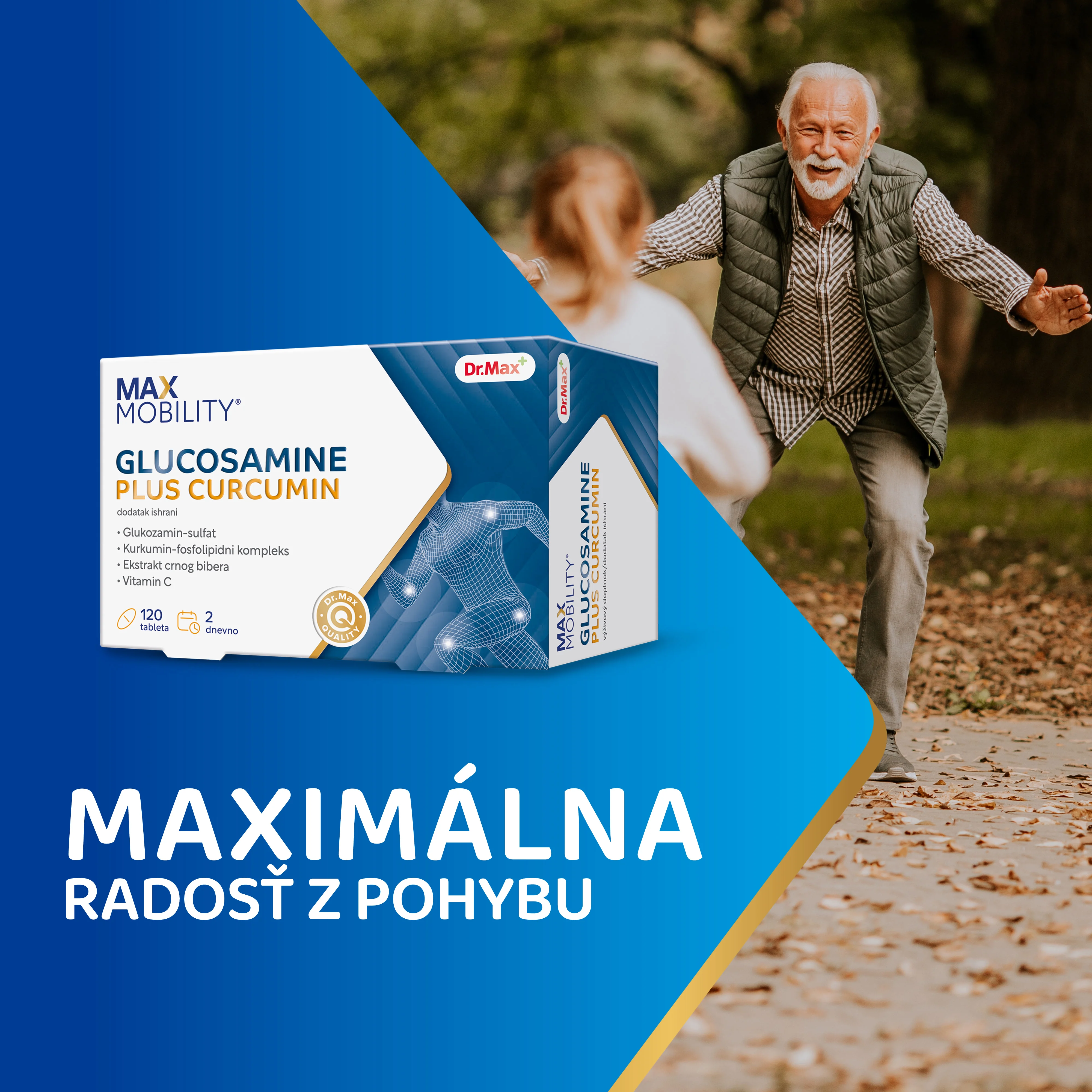 Dr. Max Glucosamine Plus Curcumin 1×120 tbl, výživový doplnok