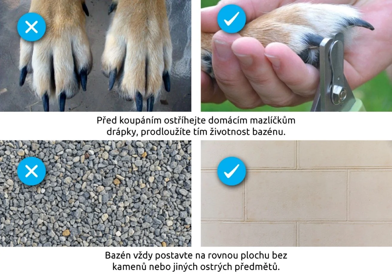 Bazén Marimex skladacia pre psov - 160 cm modrý 10210060