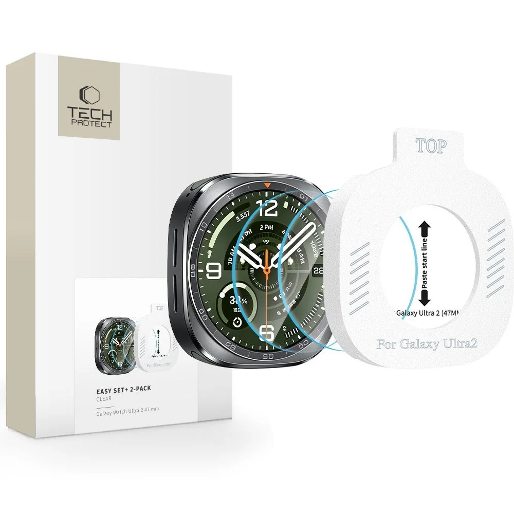 Tech-Protect Easy Set 2x ochranné sklo na Samsung Galaxy Watch Ultra 2 2026 (47mm)