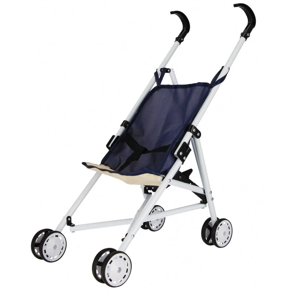 Kočík pre bábiky kovový rám Navy Blue 53cm