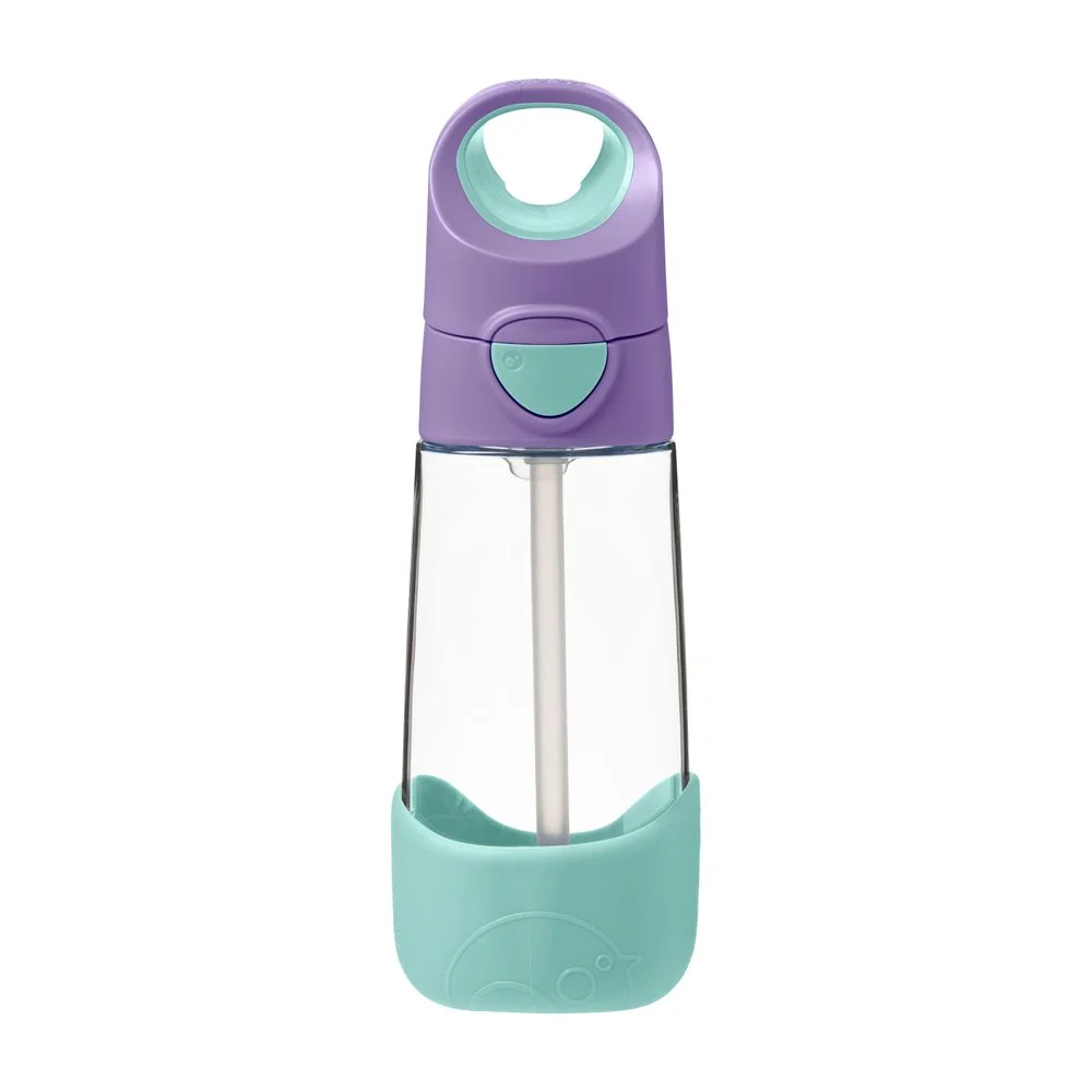 Fľaša na pitie so slamkou 450 ml lilac pop
