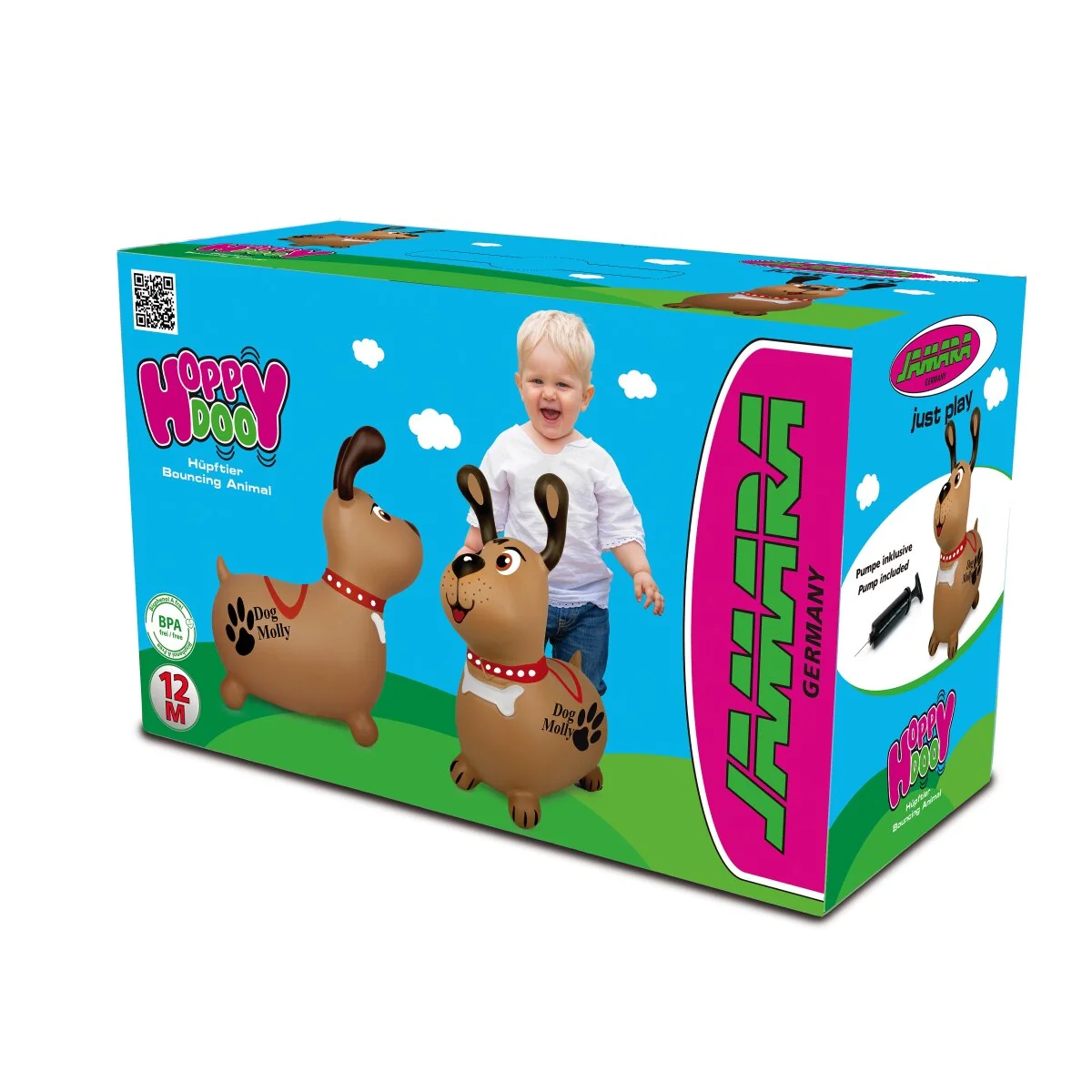 Jamara skákacie zvieratko Pes Molly pumpa v balení