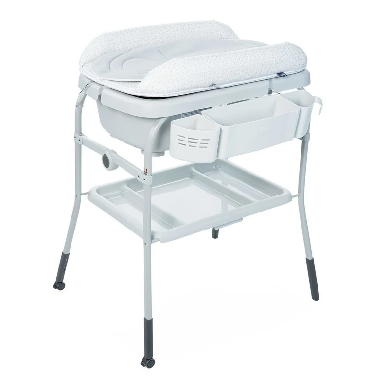 CHICCO Stolík prebaľovací s vaničkou Cuddle & Bubble - Dots 1×1 ks, prebaľovací stolík