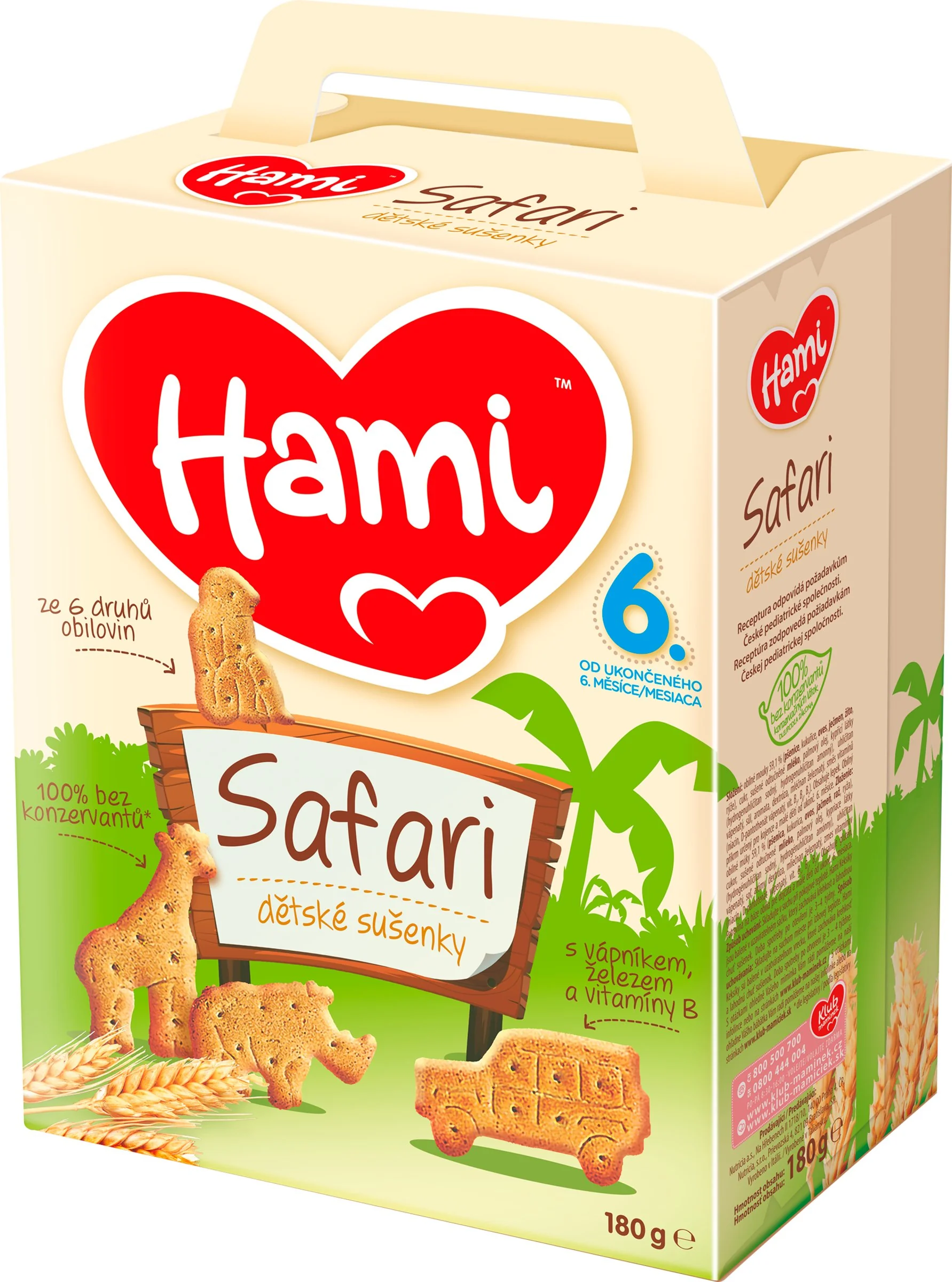 Hami sušienky Safari 1×180 g, od ukončeného 6. mesiaca