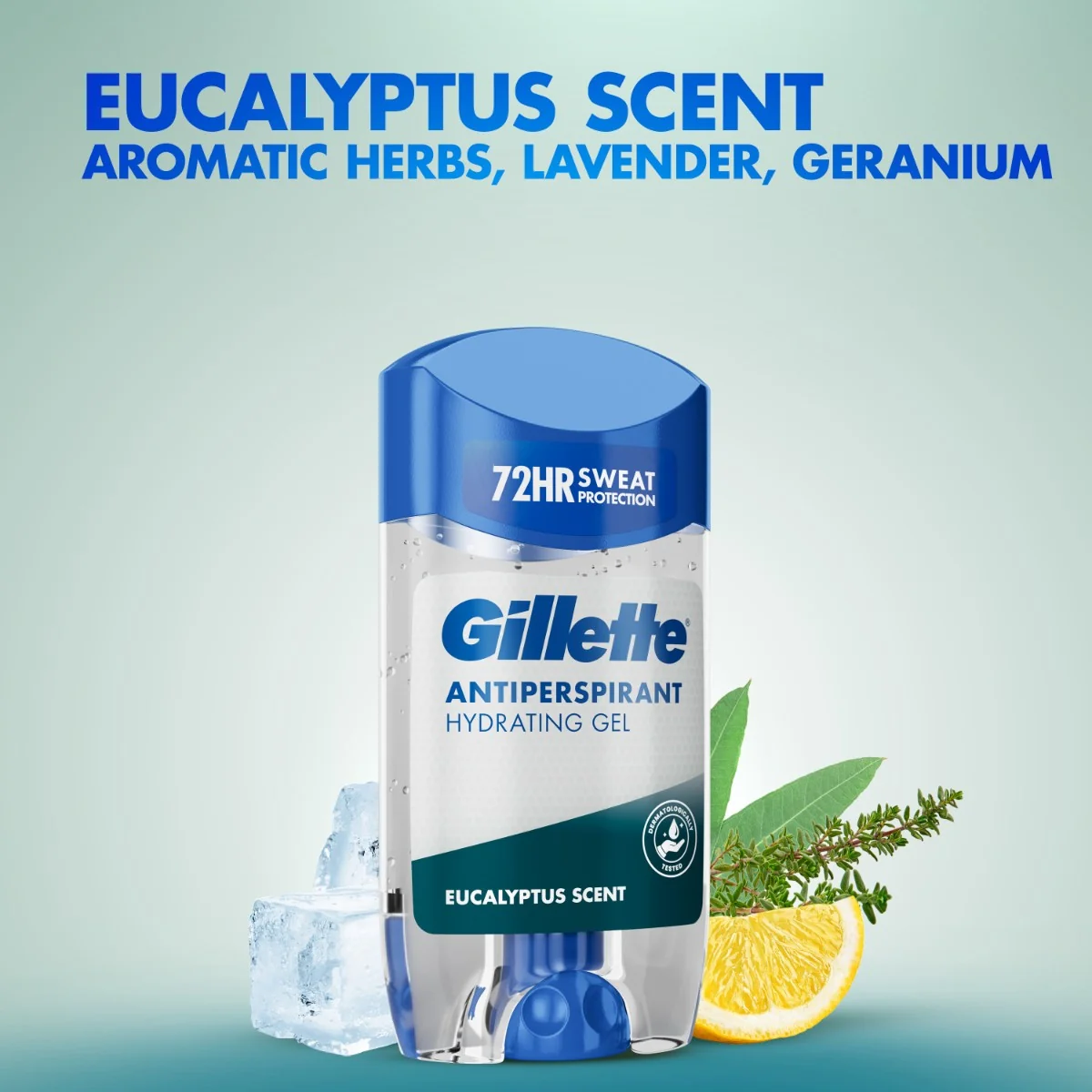 Gillette Eucalyptus Scent Pánsky gélový antiperspirant 70 ml
