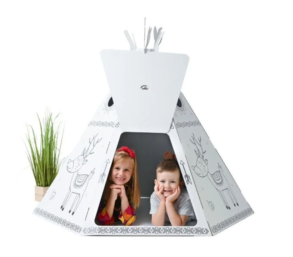 Detský kartónový domček- Teepee stan