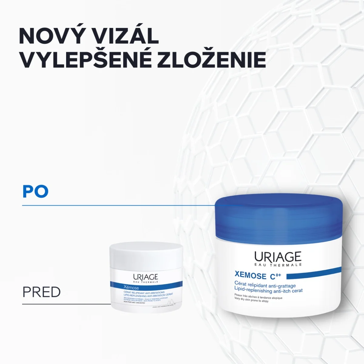 URIAGE XÉMOSE C8+ Lipid-Replenishing Anti-Irritation Cerat, 200ml 1×200 ml, masť na veľmi suchú a atopickú pokožku