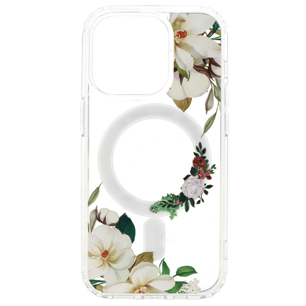 MG Flower MagSafe kryt na iPhone 13 Pro, white flower
