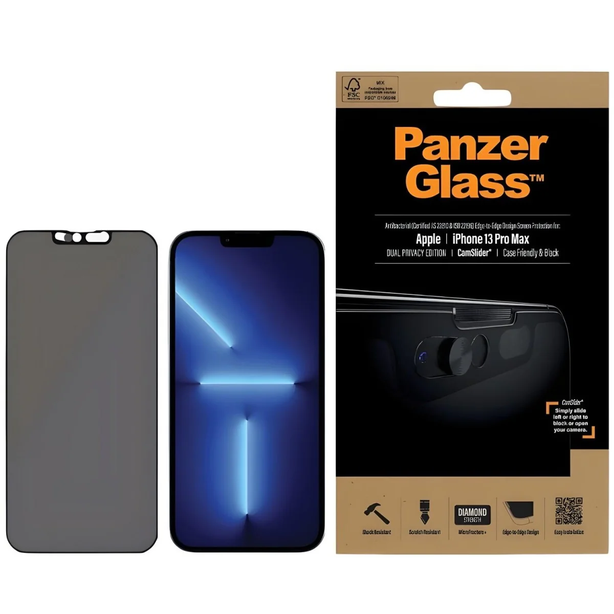 Tvrdené sklo Case Friendly Privacy CamSlider AB pre iPhone 13 Pro Max 1 x 1 kus, ochrana displeja