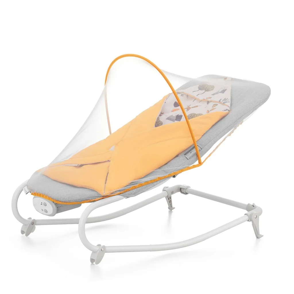 Kinderkraft FELIO 2 vibrujúce húpatko s melódiami Forest Yellow 0m+, do 9 kg