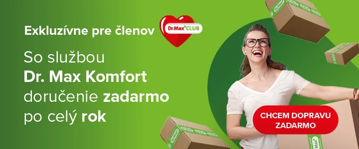 So službou Dr. Max Komfort doručenie zadarmo po celý rok So službou Dr. Max Komfort doručenie zadarmo po celý rok