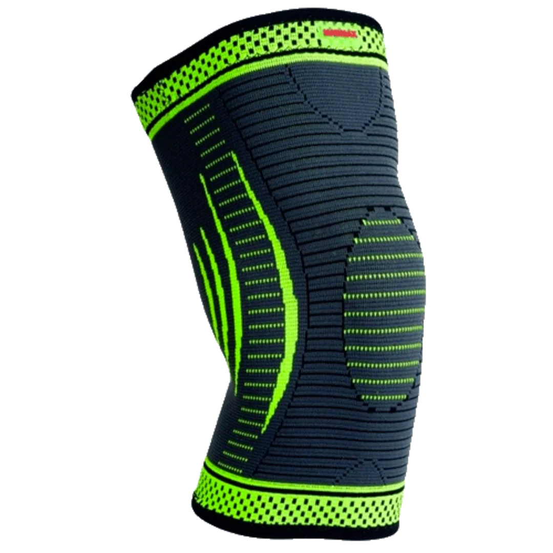 MADMAX MFA-284 3D COMPRESSIVE KNEE SUPPORT - Dark grey/neon green, L