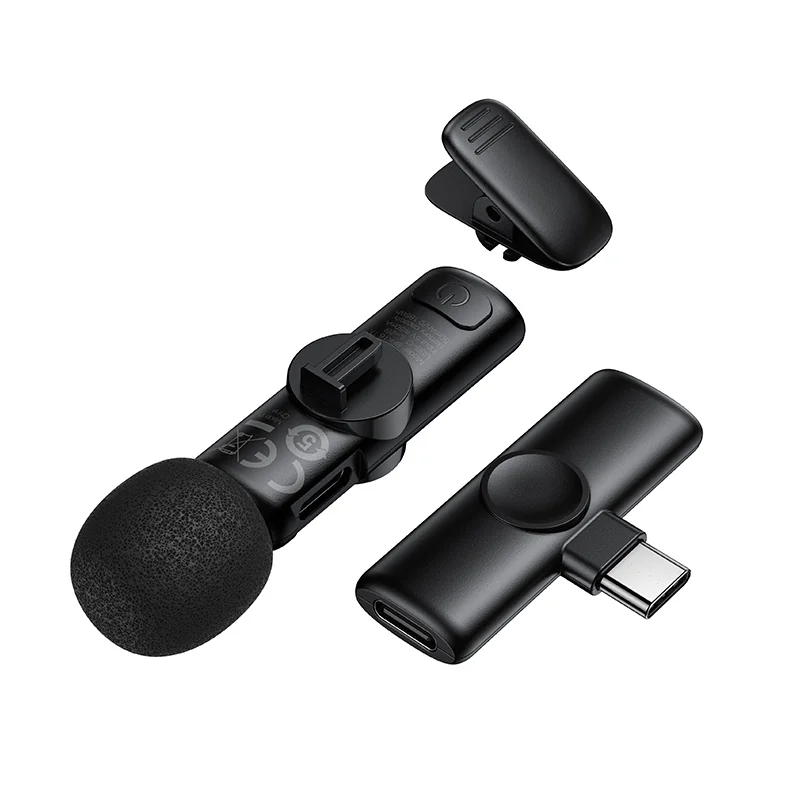 Borofone BFK16 bezdrôtový lavalier mikrofón USB-C, čierny