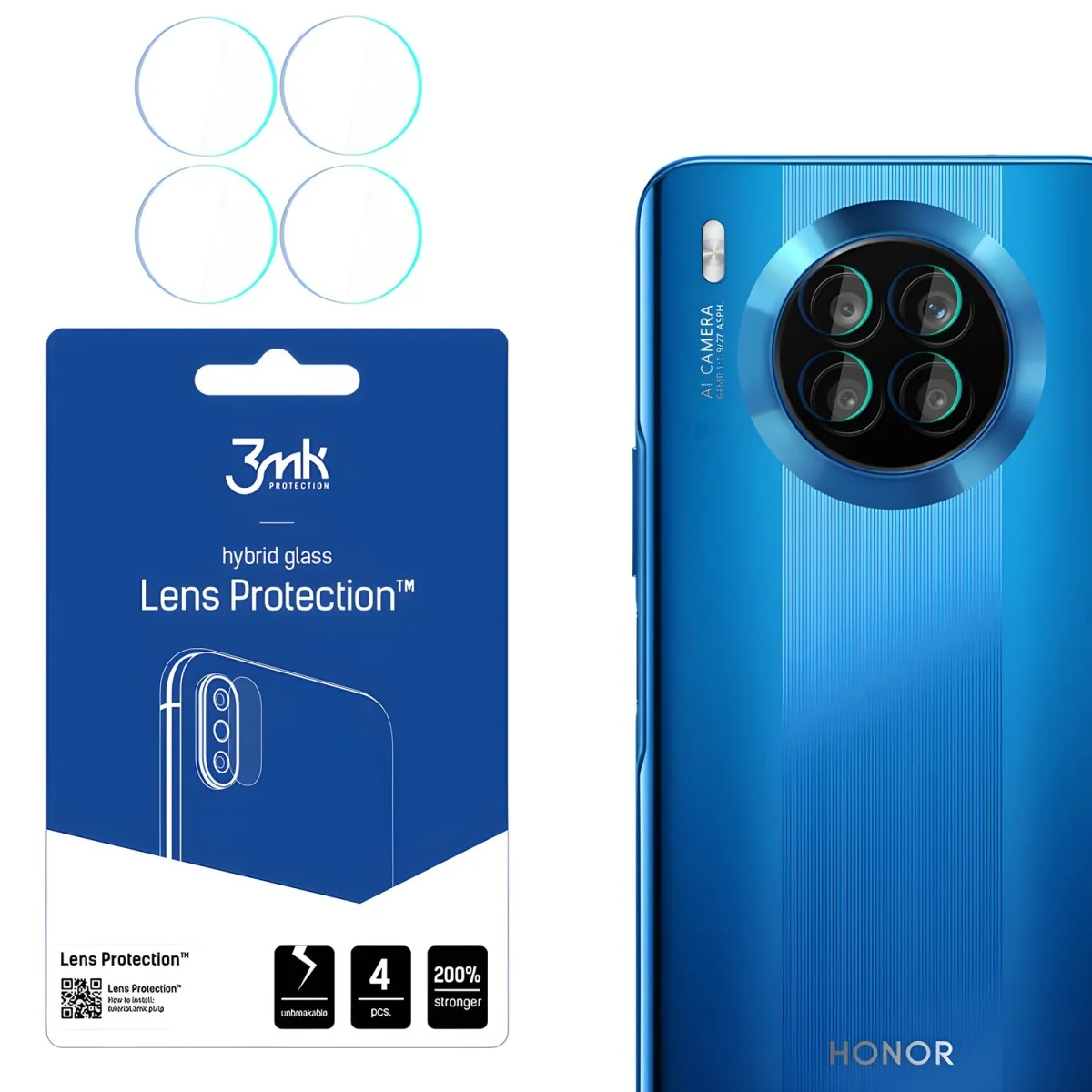 Sklo na kameru 3mk pre Honor 50 Lite