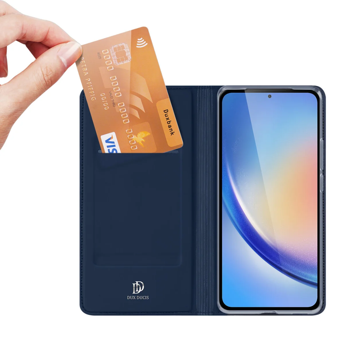 Dux Ducis Skin Pro knižkové puzdro na Samsung Galaxy A35 5G, modré 