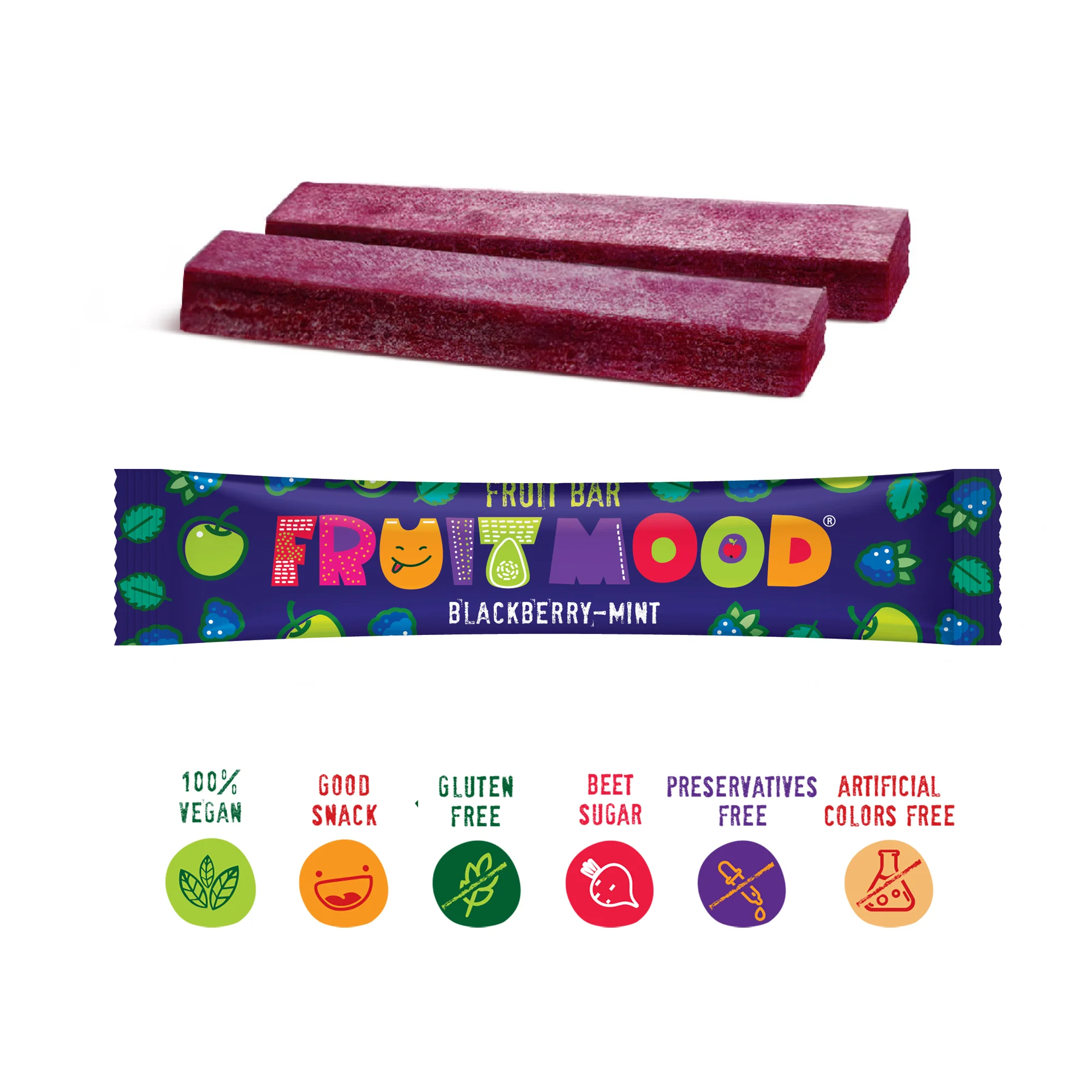 Sergio Ovocná tyčinka Fruit Mood Ostružina-Máta 1×20 g, ovocná tyčinka