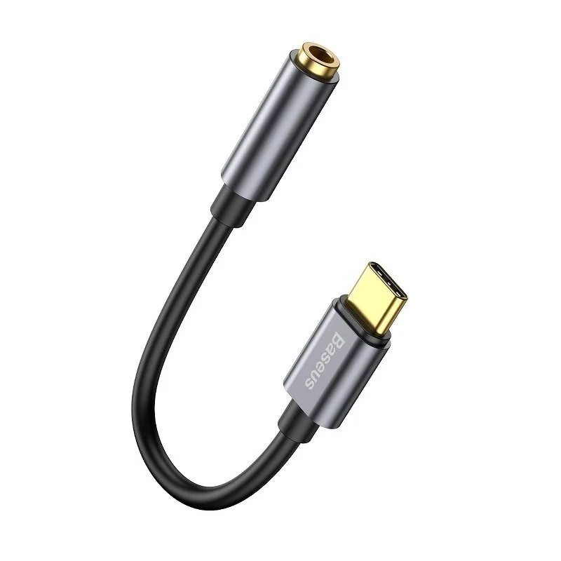 Baseus L54 adaptér USB-C / 3.5mm mini jack, sivý