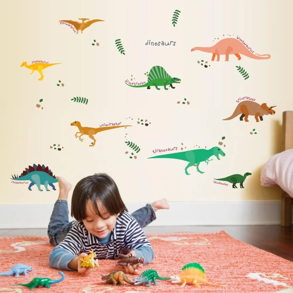 Samolepka na stenu s dinosaurom, tapeta 50 cm x 70 cm, PVC