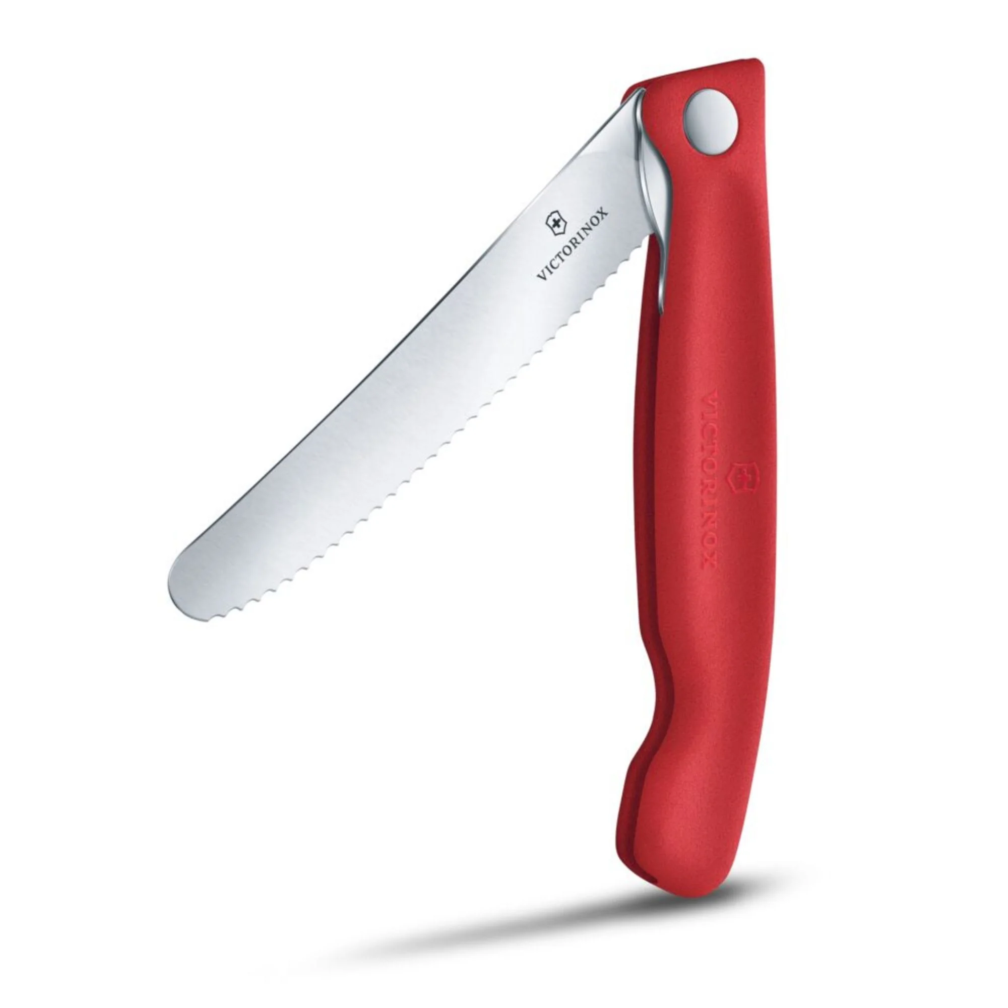 Swiss Classic, piknikový nôž, 11 cm, vlnitý, červený, krabička