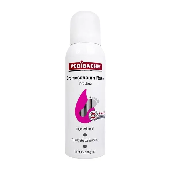 Pedibaehr krémová pena ružová s ureou, na veľmi suchú, hrubú pokožku nôh, 125 ml