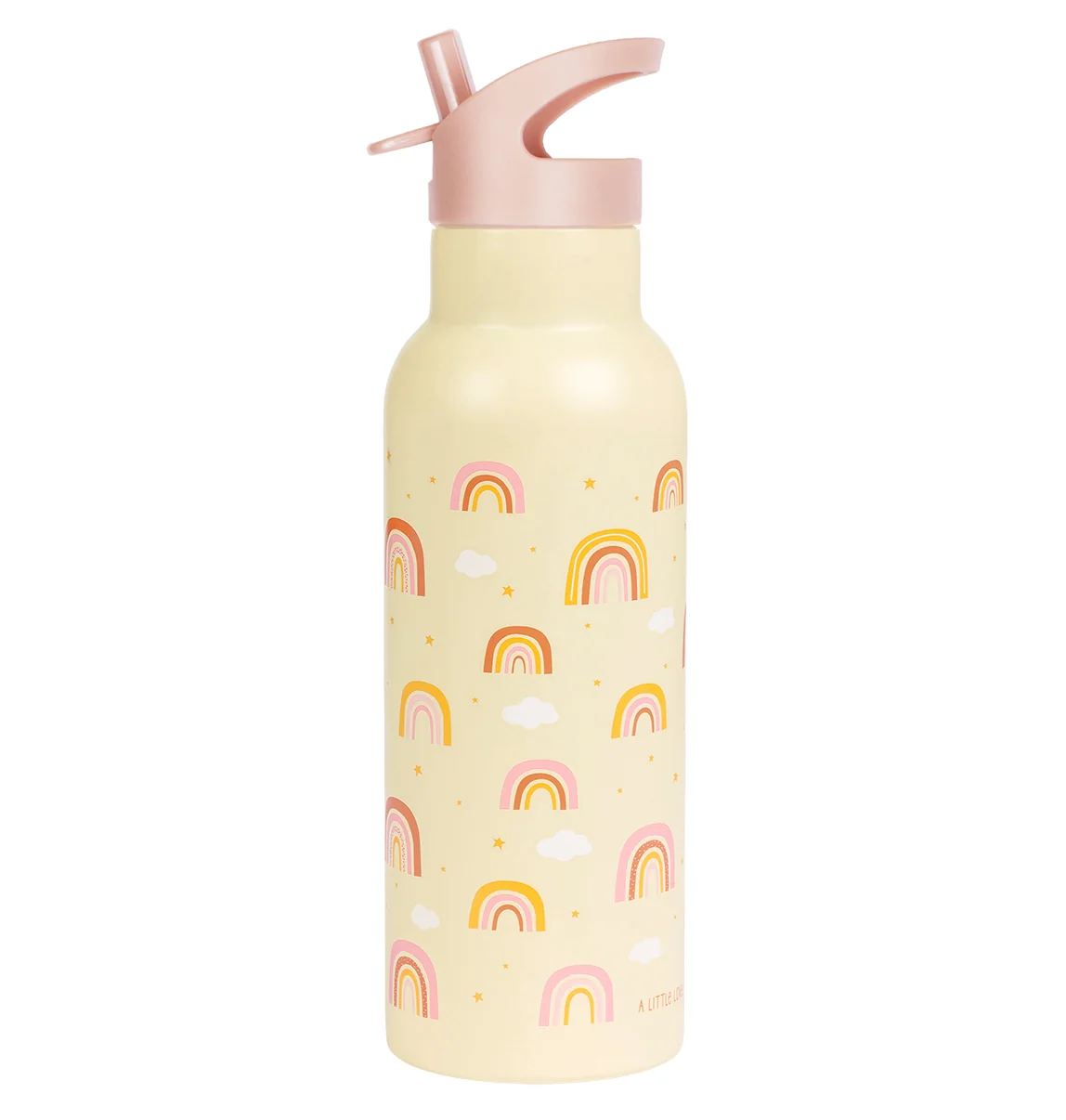A Little Lovely Company - antikorová fľaša na pitie, 500 ml - dúha