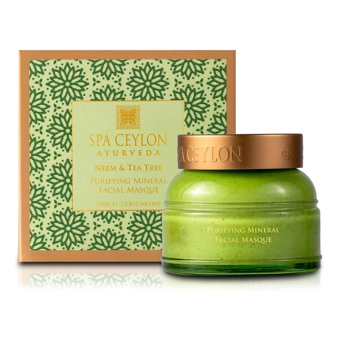 Minerálna čistiaca pleťová maska Neem & Tea Tree 100 g, Neem a čajovník