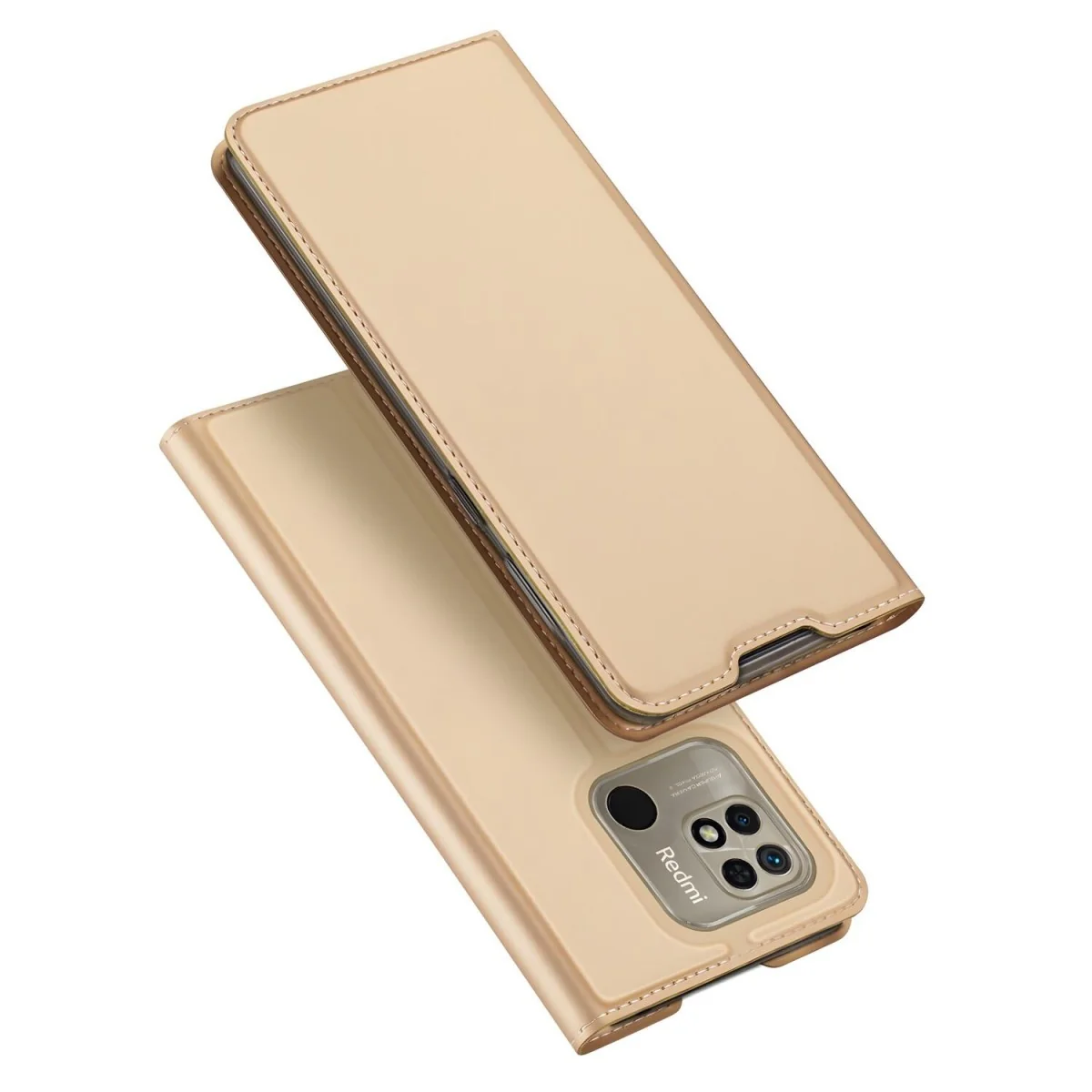 Dux Ducis Skin Pro knižkové kožené puzdro na Xiaomi Redmi 10C zlaté