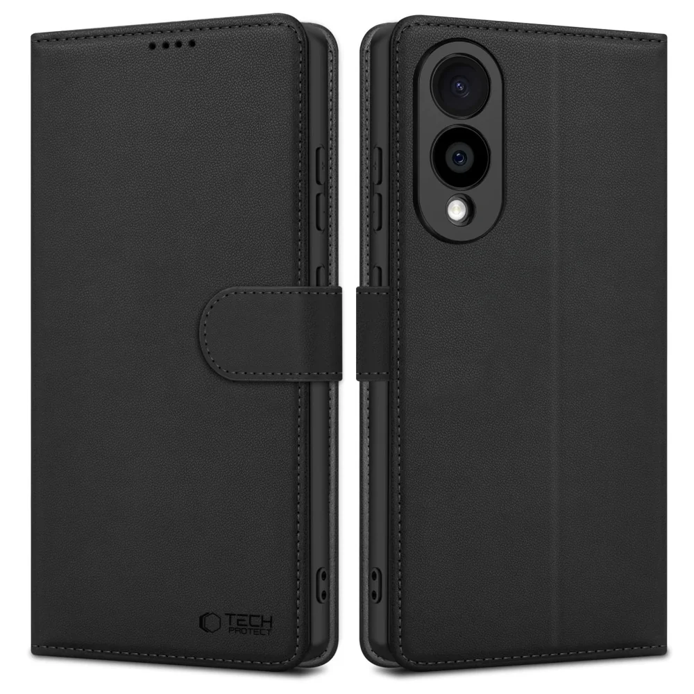 Tech-Protect Wallet knižkové puzdro na Samsung Galaxy S25 Edge, čierne