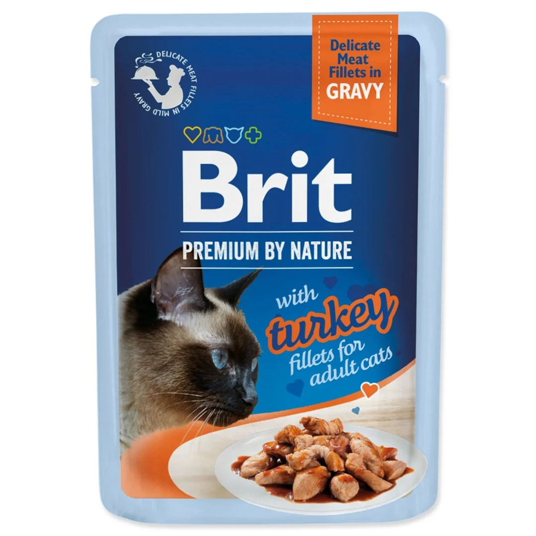 Kapsička Brit Premium by Nature morčacie filety v omáčke 85g