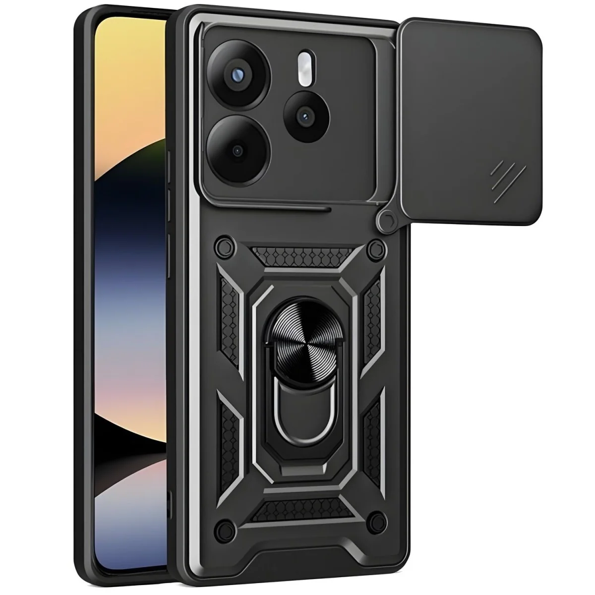 Pancierové puzdro pre Xiaomi Redmi Note 14 4G - Čierna
