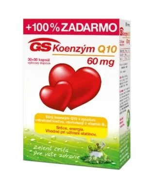 GS Koenzým Q10 60 mg NOVÝ 2×30 cps