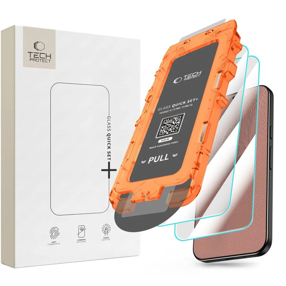 Tech-Protect Quick Set Spy 2x ochranné sklo na Google Pixel 9 / 9 Pro / 10 / 10 Pro / 11 / 11 Pro