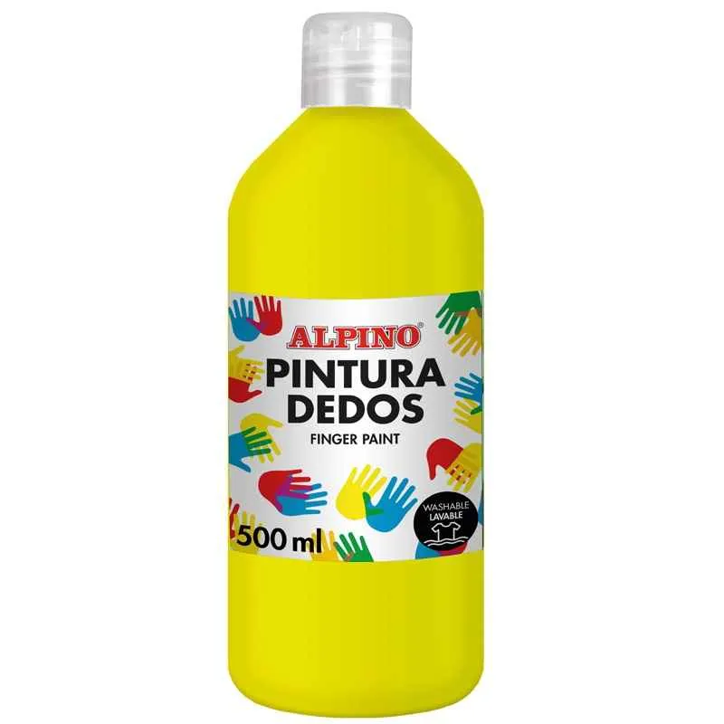ALPINO Fľaša prstových farieb - svetlo žltá