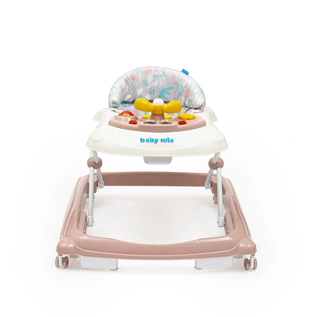 Detské chodítko Baby Mix s volantom a silikónovými kolieskami
