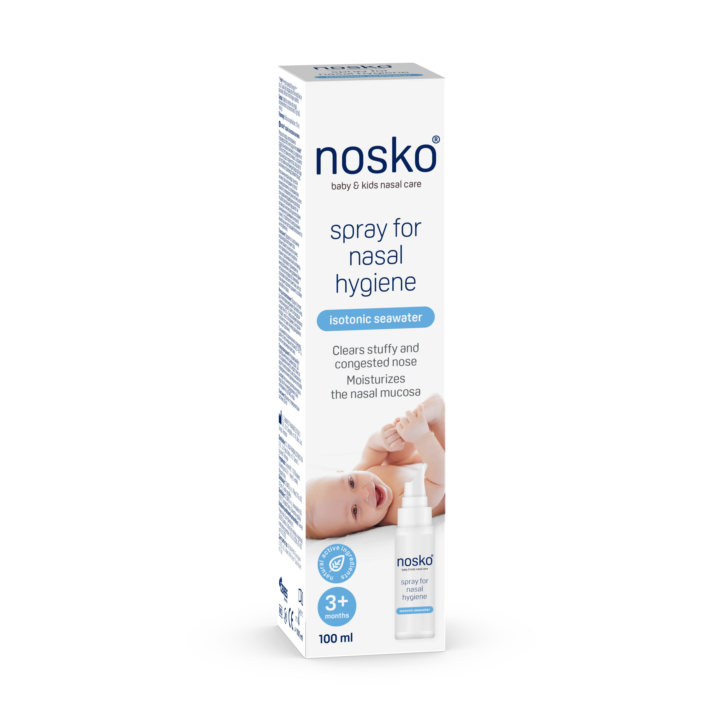 Nosko sprej na nosovú hygienu, izotonická morská voda 1×100 ml, izotonická morská voda