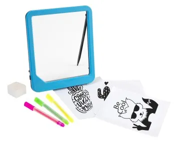Creative Craft Kresliaca tabuľka s neonovými fixami 1×1 ks, kresliaca tabuľka s neonovými fixami