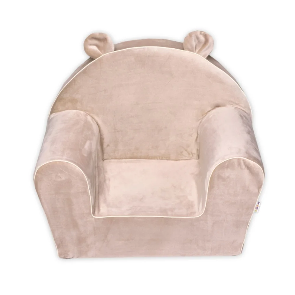 Detské kresielko Velvet s bočným vreckom Baby Nellys, bežové