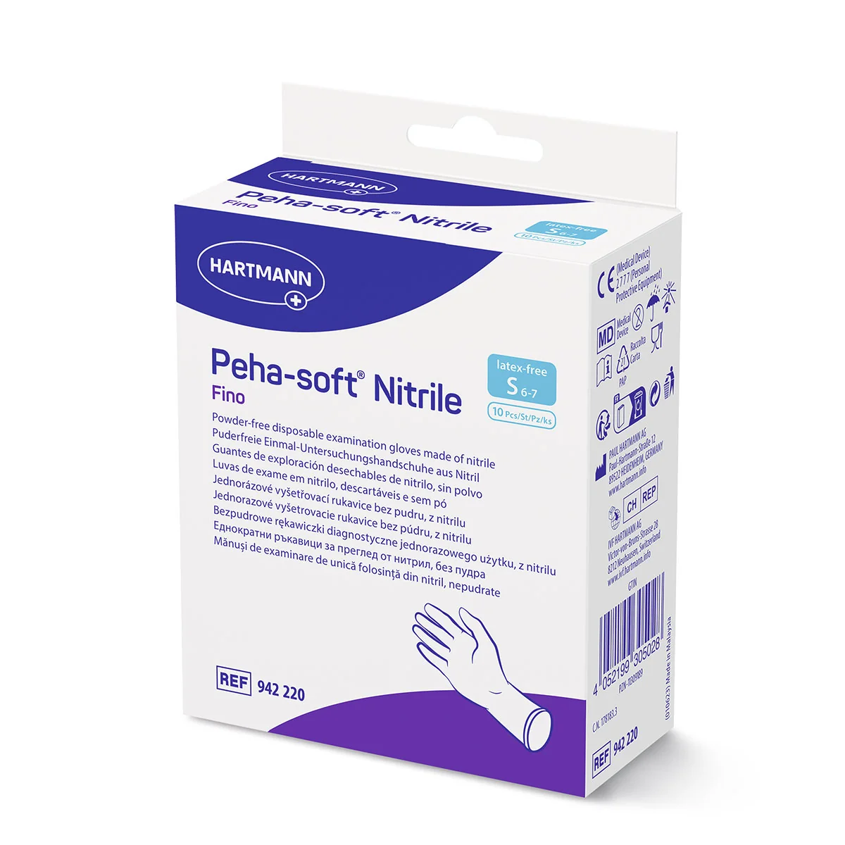 HARTMANN Rukavice Peha-soft Nitrile 10ks S 