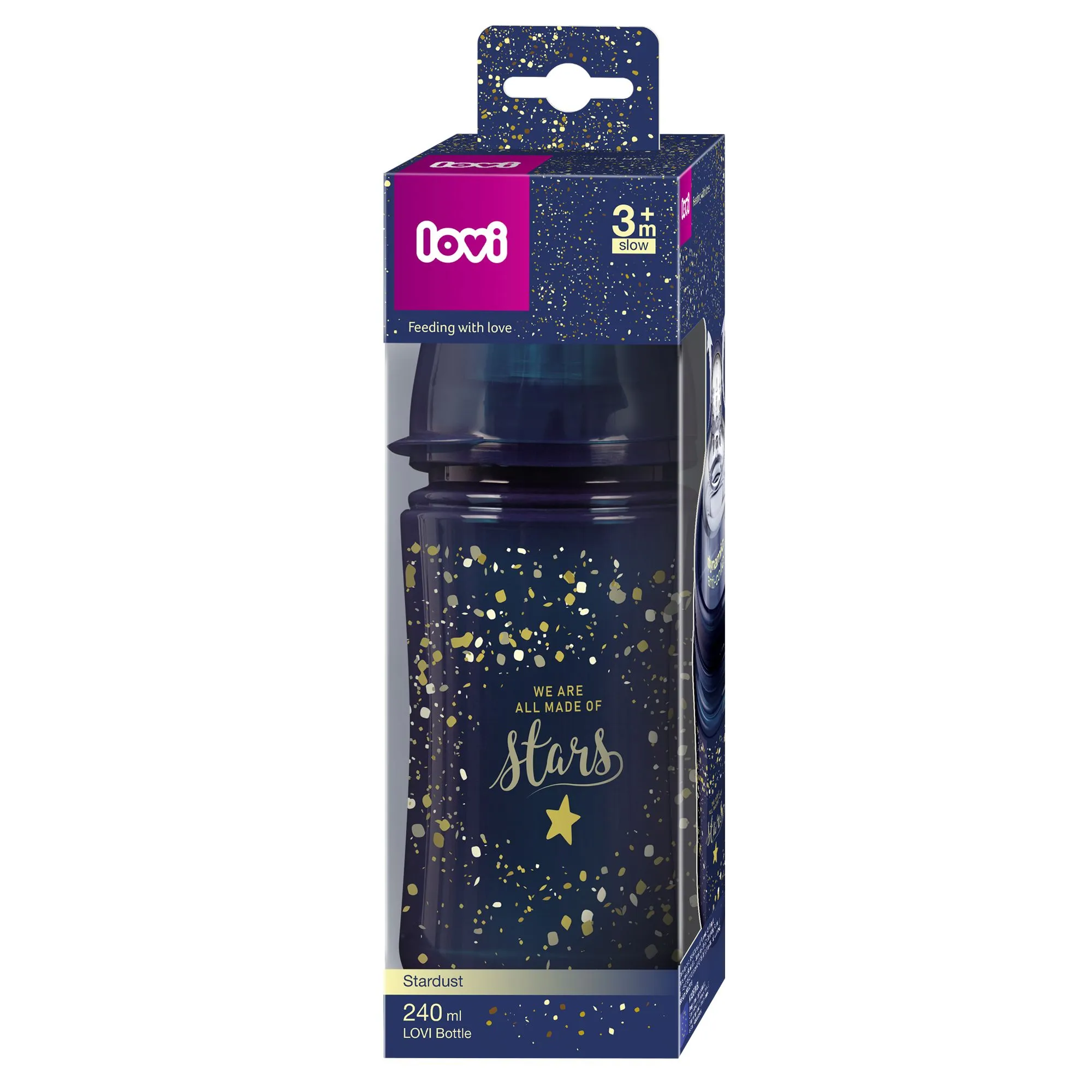 Lovi Dojčenská fľaša Stardust 240ml 3m+