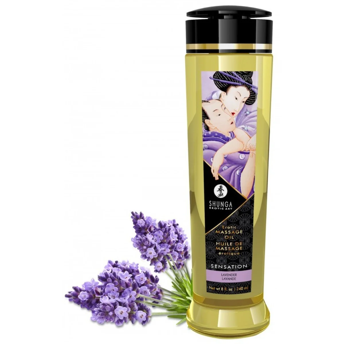 Shunga Sensation erotický masážny olej Levanduľa 240ml