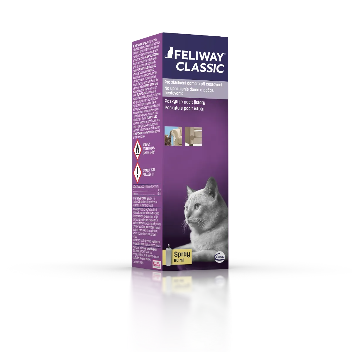 Feliway Classic sprej pre mačky, 60 ml