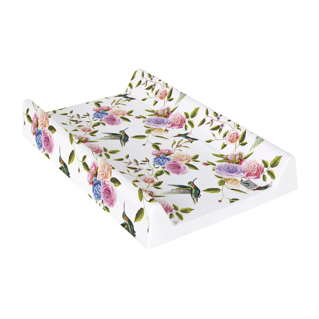 CEBA Podložka prebaľovacia 2-hranná s pevnou doskou (50x70) Comfort Flora&Fauna Flores 1×1 ks