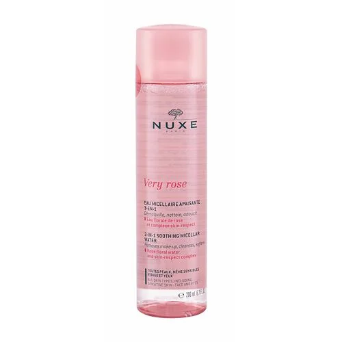 NUXE VERY ROSE čistiaca voda Soothing 3v1 1×200 ml, dôkladné čistenie pleti